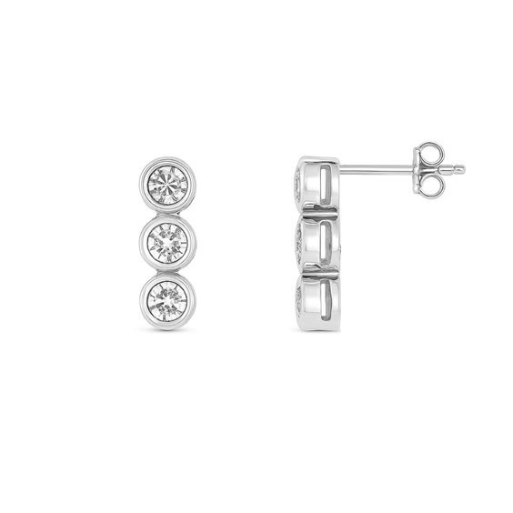 Orecchini Idee Preziose dal 1987 Donna in Oro bianco Diamante 0.12 Ct IP.OK18B/10D - IP.OK18B/10D